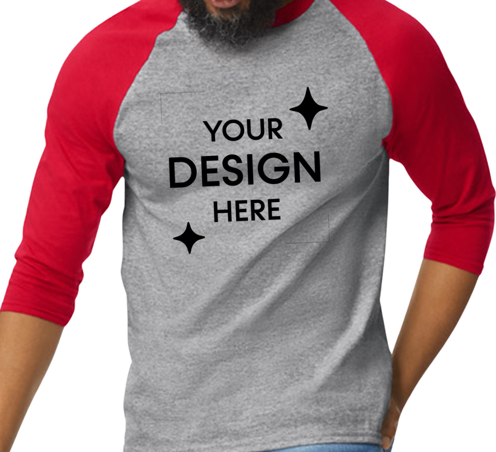 Unisex Heavy Cotton™ 3/4-Raglan Sleeve T-Shirt