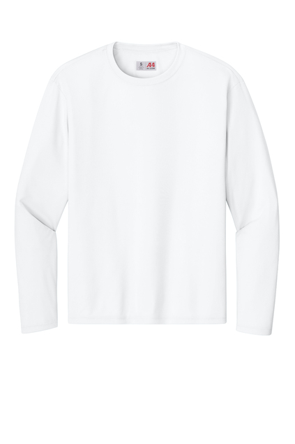 A4 Men's Cooling Performance Long Sleeve T Shirt N3165 White | Jiffy
