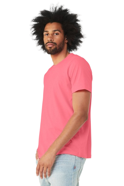 Bella Canvas Unisex Heather Cvc T Shirt 3001 Cvc Neon Pink | Jiffy