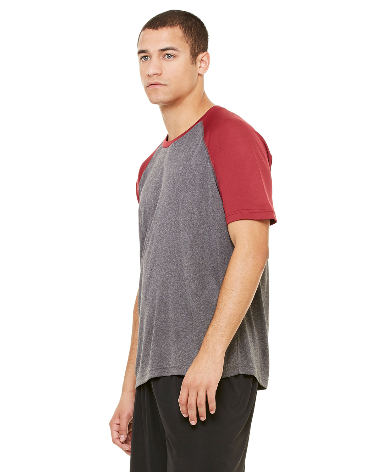 All Sport M1029 Dark Gray Heather / Sport Maroon