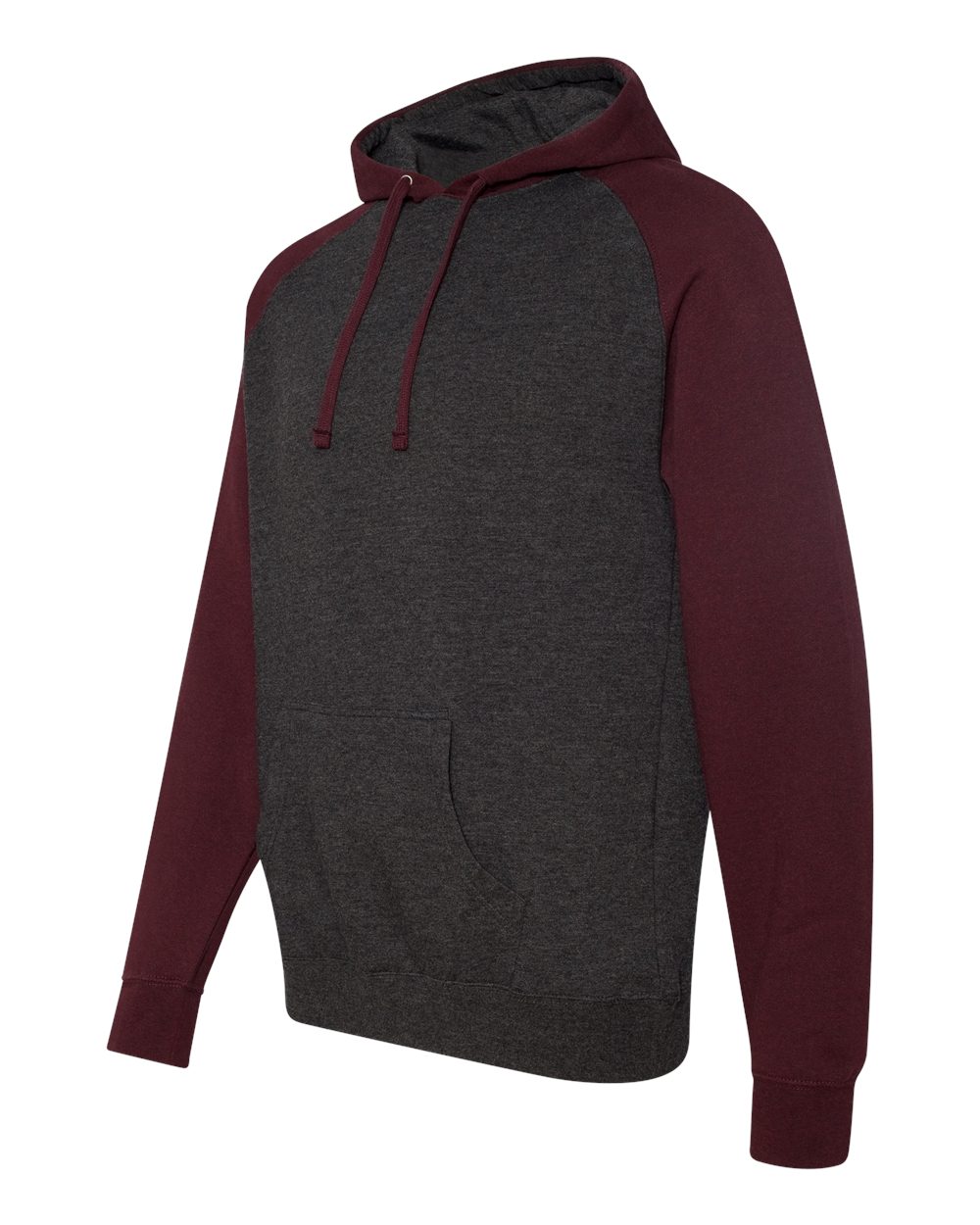 Independent Trading IND40RPJ1 Charcoal Heather / Burgundy Heather