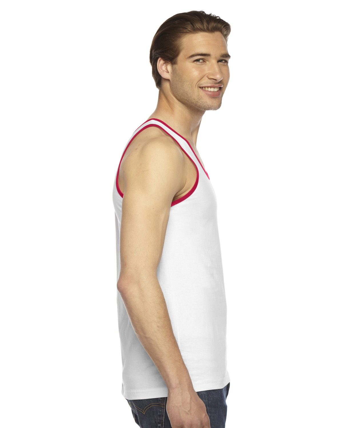 American Apparel 2408W White / Red