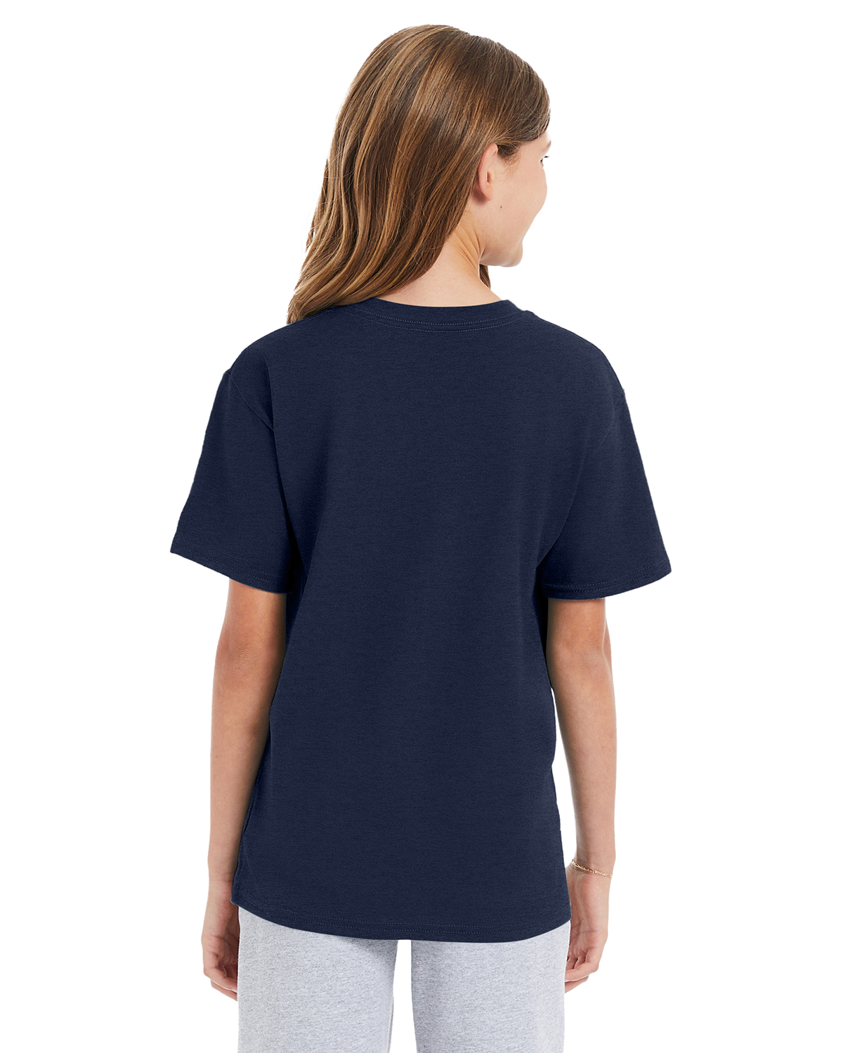 Hanes 498Y Heather Navy