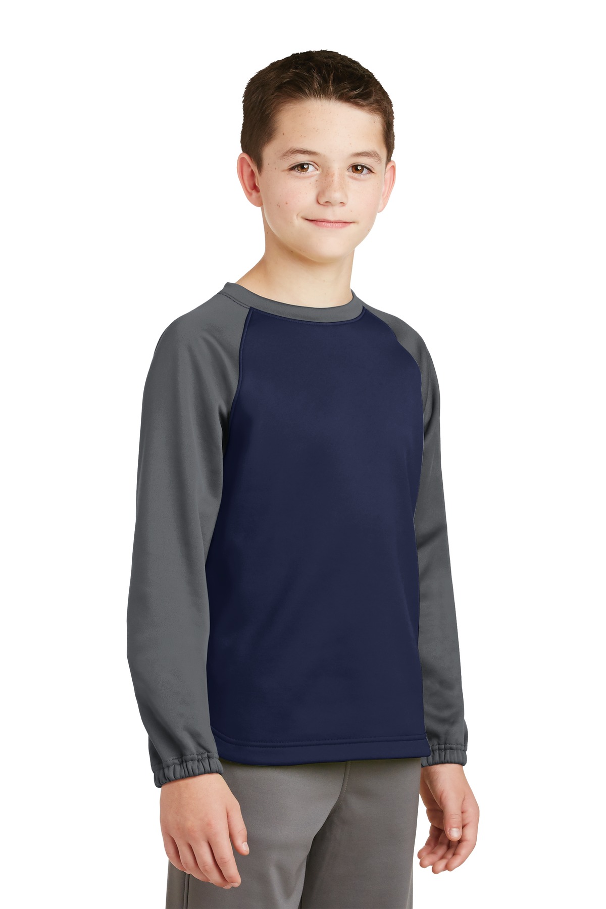 Sport-Tek YST242 Navy / Dark Smoke Gray