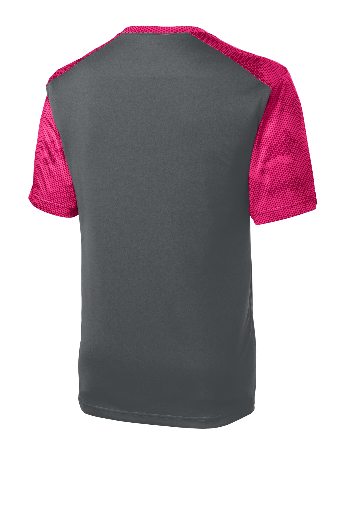 Sport-Tek YST371 Iron Gray / Pink Ra