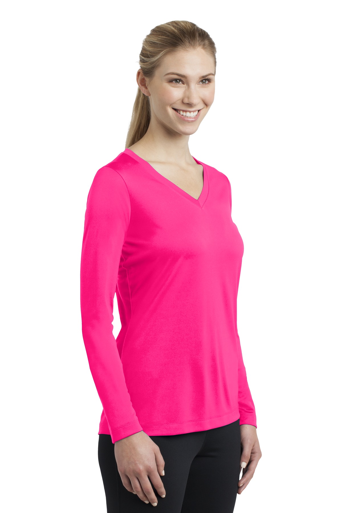 Sport-Tek LST353LS Neon Pink