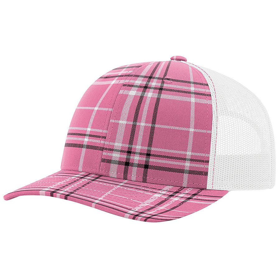 Picture for Plaid Print Hot Pink / Black / White