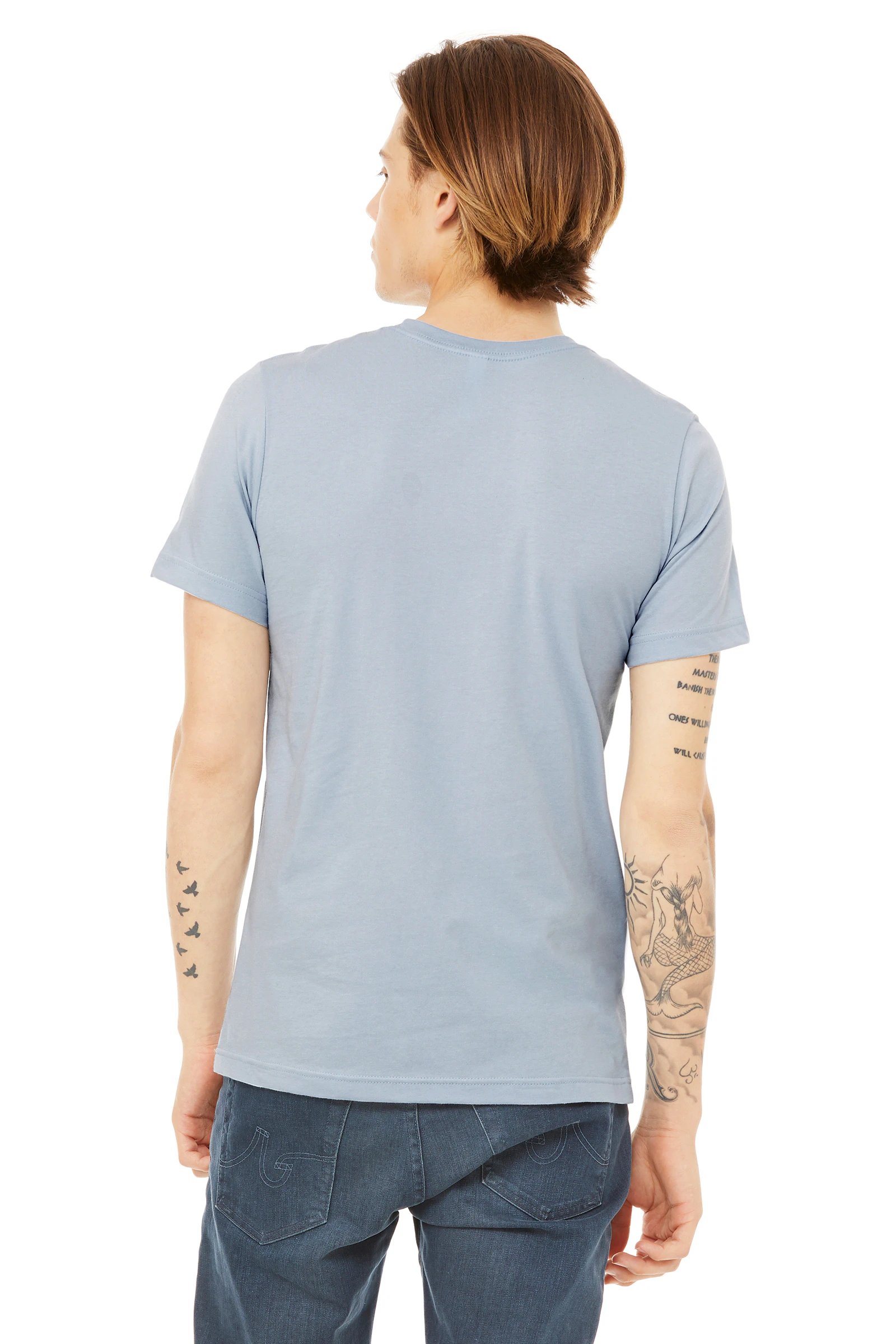 Custom T-Shirts Light Blue - Bella + Canvas 3001C | Jiffy Custom Print