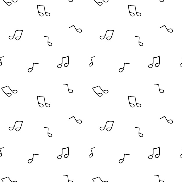 Whimsical Musical Notes Seamless Pattern in Minimalist Style | Jiffy ...