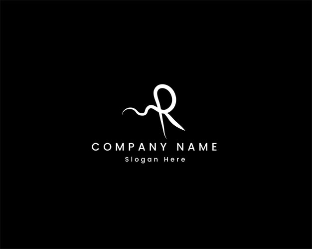 Elegant Cursive Monogram Logo on Minimalist Black Background | Jiffy ...