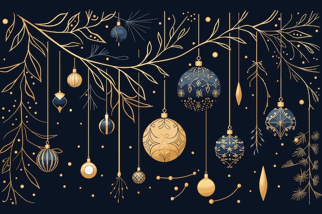 Elegant Golden Ornaments Adorn the Starry Night Sky | Jiffy Designs