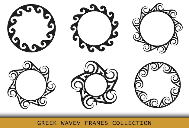 Elegant Swirling Frames in Captivating Greek Wave Design | Jiffy Designs