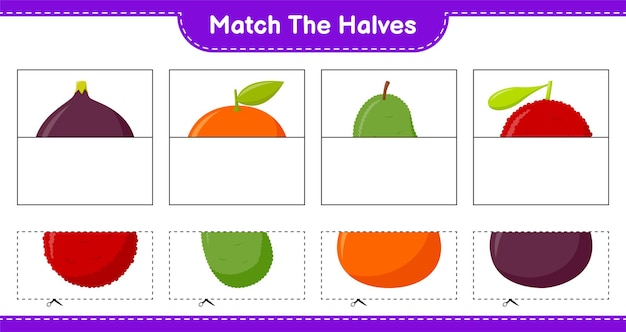 Vibrant Fruit Halves: A Playful Matching Game | Jiffy Designs