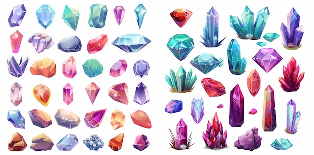 Vibrant Crystalline Collection: Gemstones, Minerals, and Crystals ...