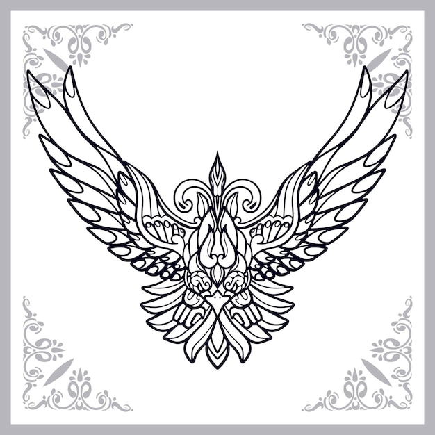 Majestic Winged Emblem with Intricate Flourishes | Jiffy Designs