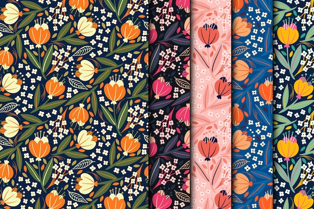 Vibrant Floral Collection with Tulips, Petals, and Blooming Botanicals ...