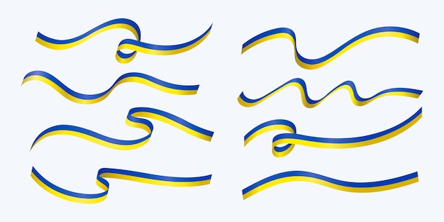 Flowing Ribbons of Blue and Yellow: A Vibrant Display | Jiffy Designs