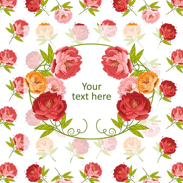 Vibrant Floral Frame with Customizable Text | Jiffy Designs