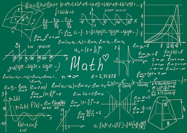 Intricate Mathematical Formulas and Diagrams on Chalkboard | Jiffy Designs