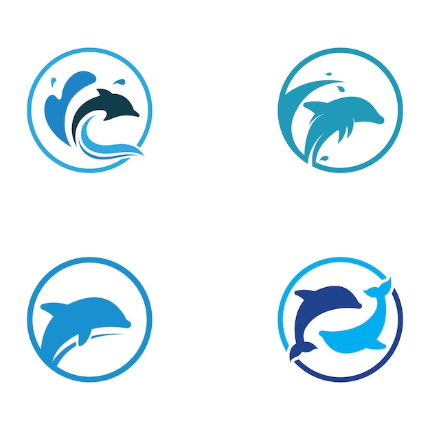 Diverse Collection of Vibrant Dolphin Silhouette Icons | Jiffy Designs