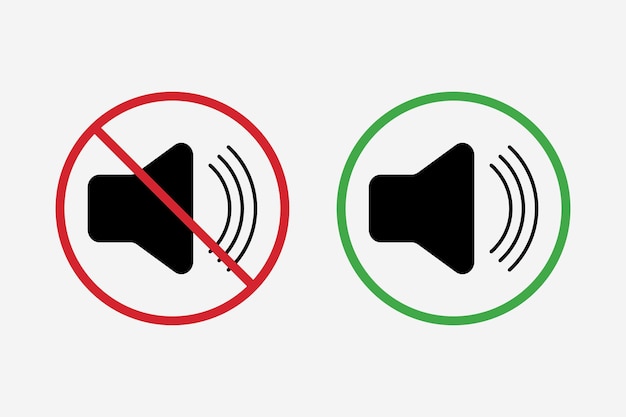 Contrasting Sound Symbols: Mute and Amplify Buttons | Jiffy Designs