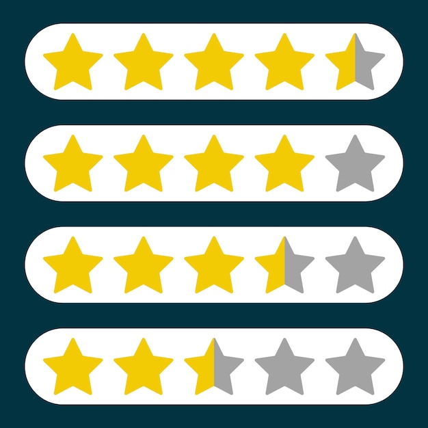 Vibrant Star Rating System with Contrasting Tones | Jiffy Designs