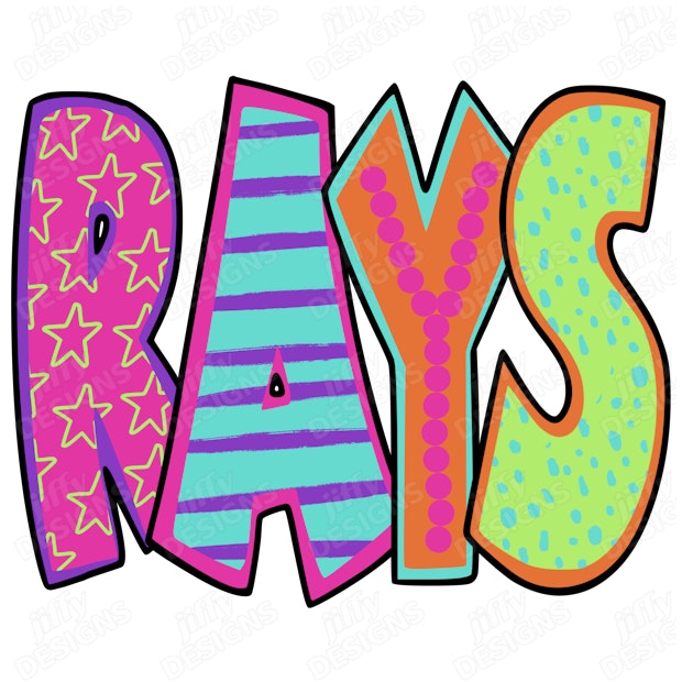 'Rays' Vibrant Lettering with Playful Patterns and Whimsical Textures ...