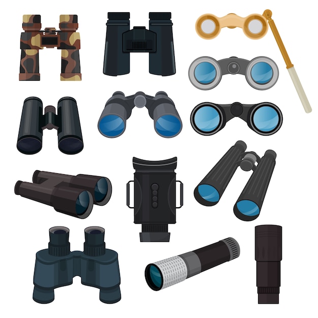 Diverse Collection of Binoculars, Telescopes, and Optical Instruments ...