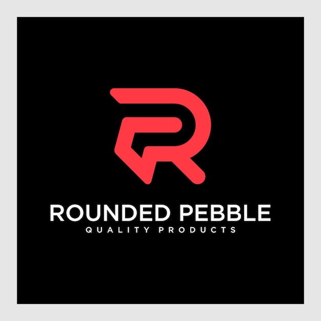 Striking Red R Logo on Sleek Black Background | Jiffy Designs