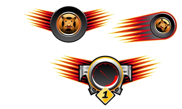 Fiery Emblem Collection with Sleek Metallic Accents | Jiffy Designs