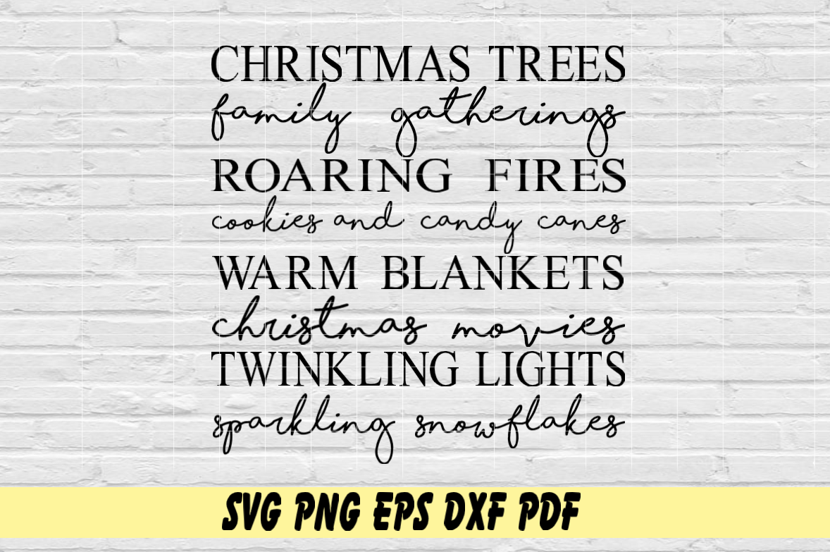 Winter List svg png eps dxf pdf sublimation/Winter Christmas Words svg ...