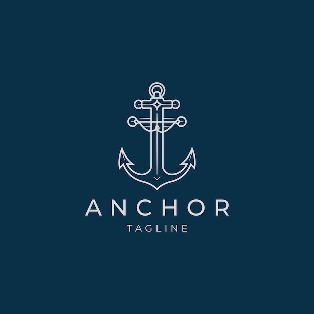 Elegant Anchor Icon with Minimalist Tagline | Jiffy Designs