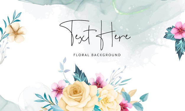 Elegant Floral Background with Handwritten Text and Roses | Jiffy Designs