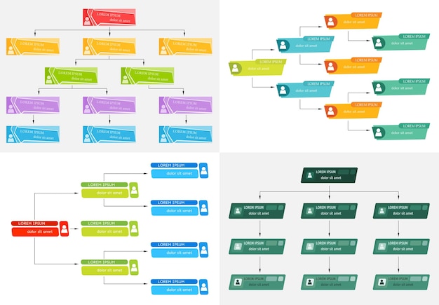 Vibrant Organizational Flowchart with Colorful Infographic Panels ...