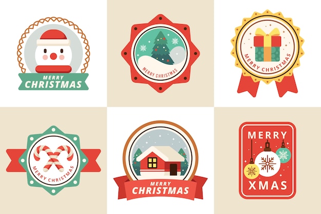 Festive Christmas Emblem Collection with Diverse Designs | Jiffy Designs