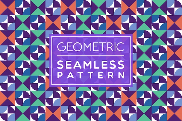 Vibrant Geometric Mosaic of Intersecting Shapes and Hues | Jiffy Designs