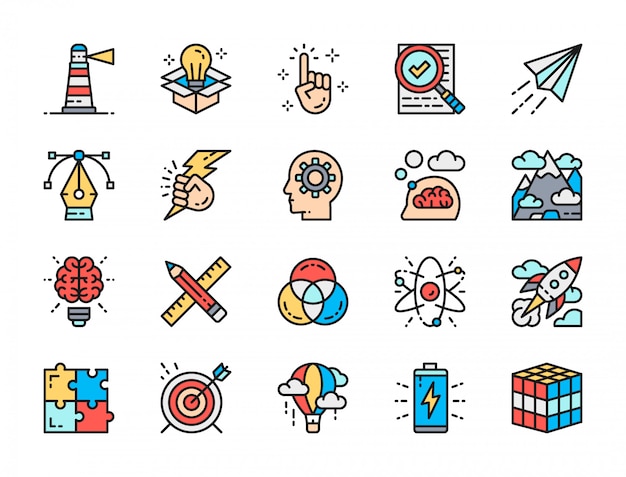 Vibrant Collection of Inspiring Creative Symbols and Icons | Jiffy Designs