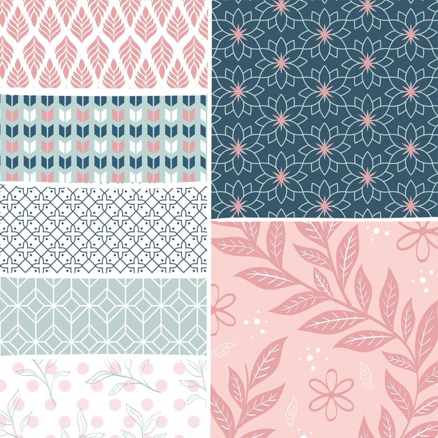 Elegant Floral and Geometric Patterns in Soft Pastel Shades | Jiffy Designs