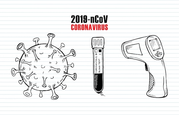Detailed Coronavirus Illustration with Medical Instruments | Jiffy Designs