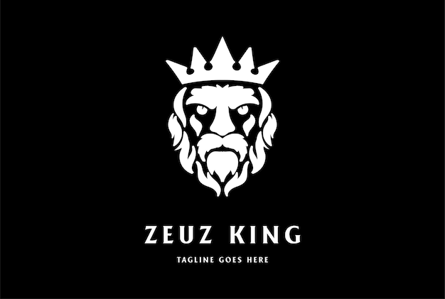 Majestic Lion King Logo with Regal Crown | Jiffy Designs