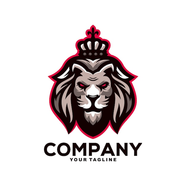 Regal Lion Emblem with Intricate Crown Design | Jiffy Designs