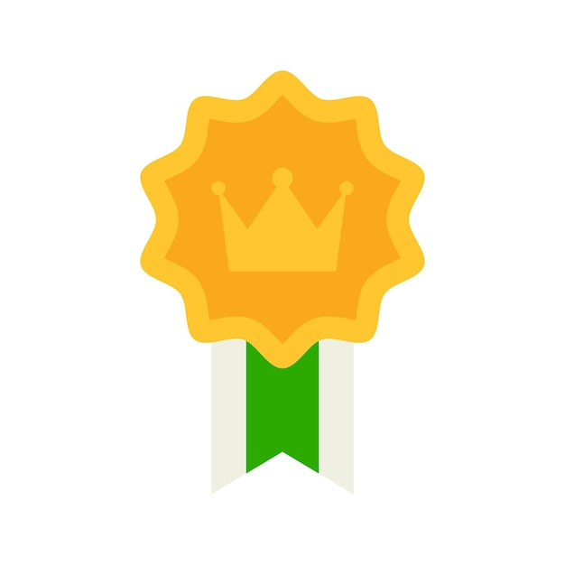 Vibrant Golden Crown Emblem with Ribbon Accent | Jiffy Designs