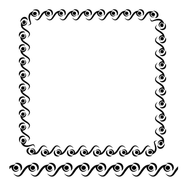 Ornamental Swirling Frame with Elegant Curving Patterns | Jiffy Designs