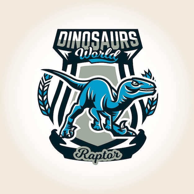 Fierce Raptor Emblem from the Dinosaurs World | Jiffy Designs