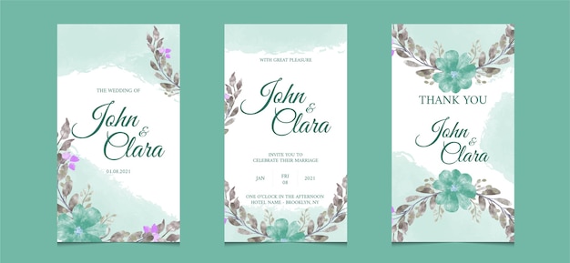 Elegant Floral Wedding Invitation Suite | Jiffy Designs