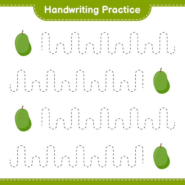 Delightful Guava Handwriting Practice Shapes | Jiffy Designs