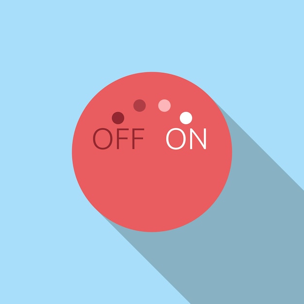 Simple On/Off Switch Icon in Flat Minimalist Style | Jiffy Designs