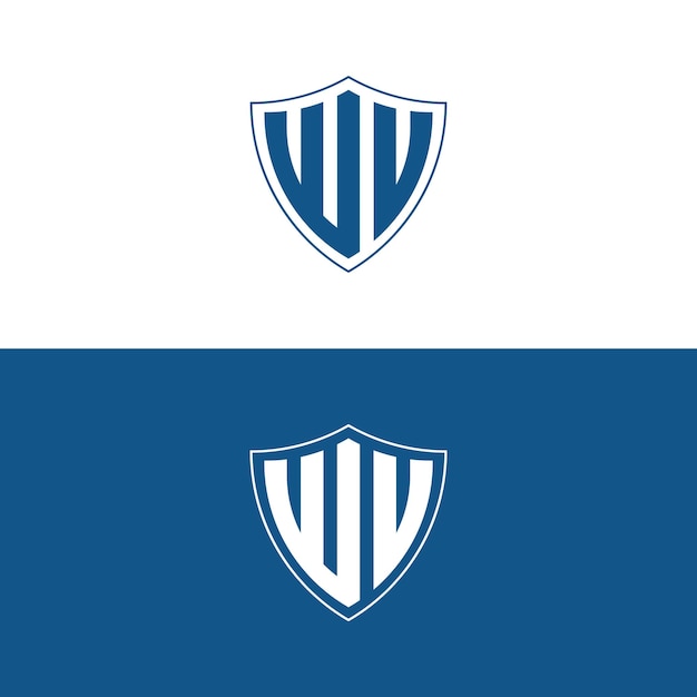 Elegant Blue Shield with Vertical Striped Design | Jiffy Designs
