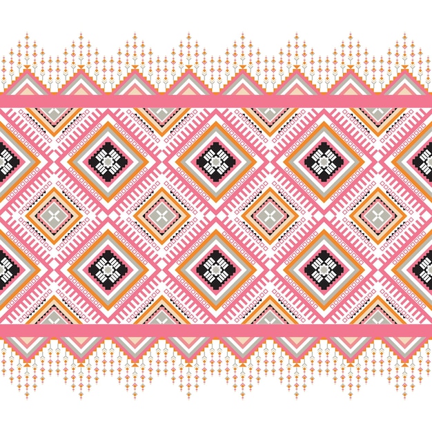 Vibrant Tribal Geometric Pattern with Intricate Designs | Jiffy Designs