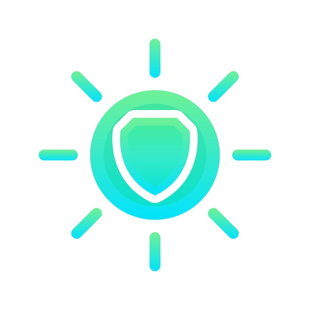 Vibrant Shield Emblem with Radiant Sun Rays | Jiffy Designs